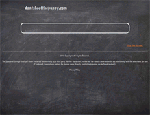Tablet Screenshot of dontshootthepuppy.com